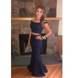 Two Piece Fitted Dave And Johnny Dress 3400